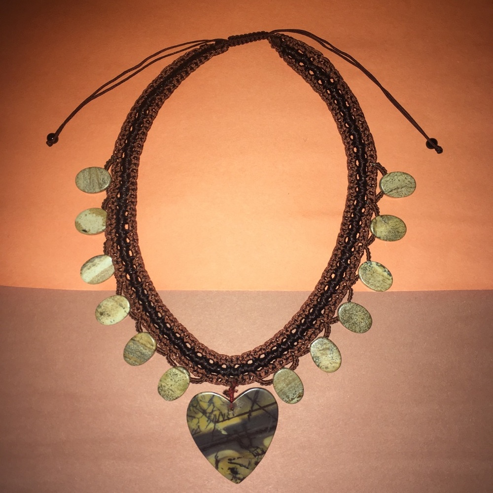 Handmade heart of stone necklace ❤️